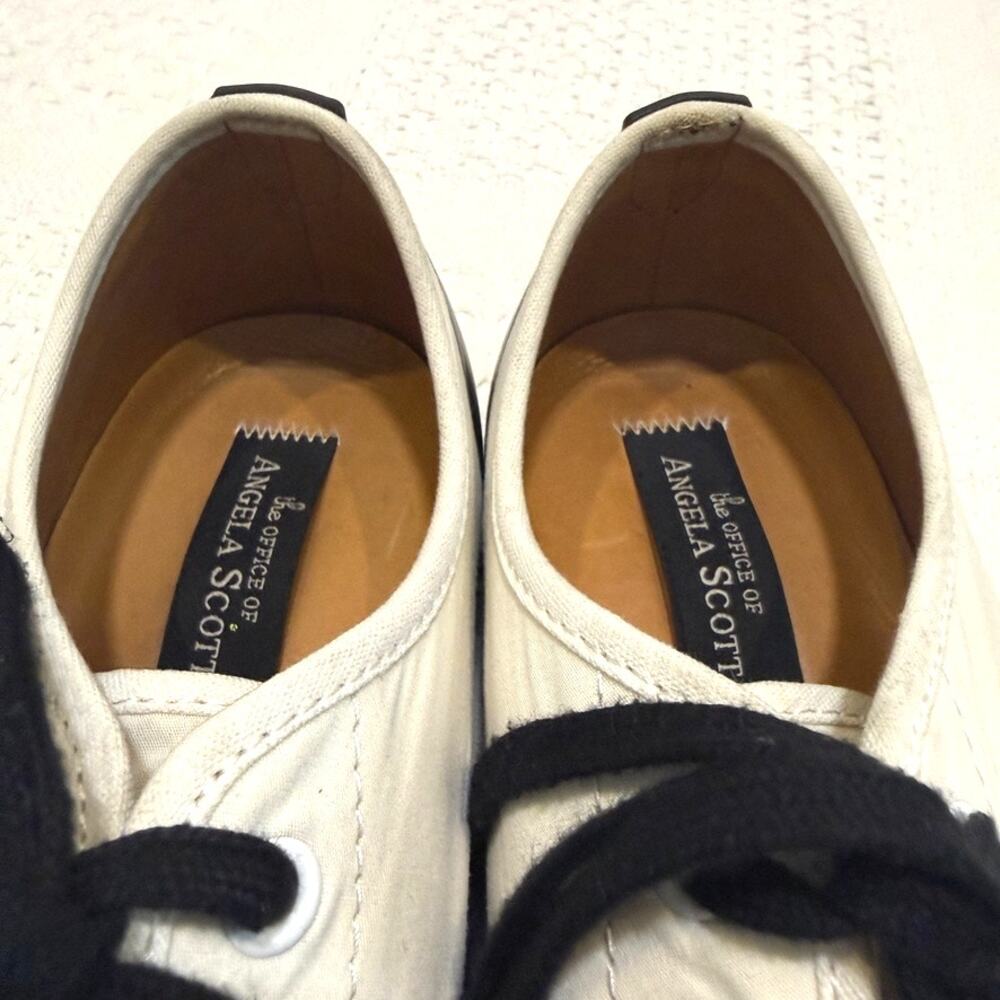 The Office of Angela Scott 9.5 El Capitan two-tone canvas sneakers 3274 - Picture 5 of 10